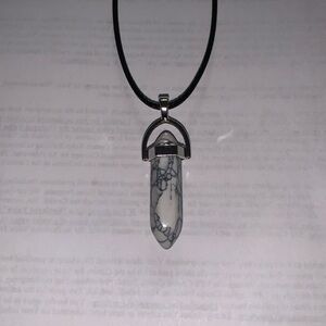 Crystal Necklace Gemstone Pendant Hexagonal